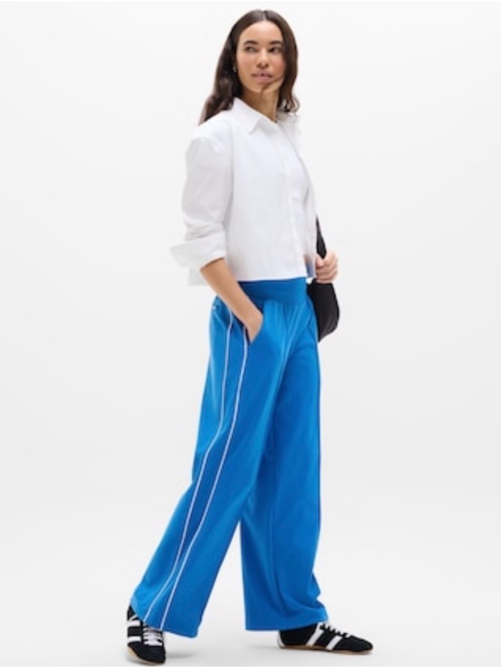 NWT Athleta Venice Track Stripe Wide Leg Breaker Pant Size XS